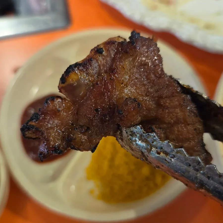 Grilled domestic marinated ribs