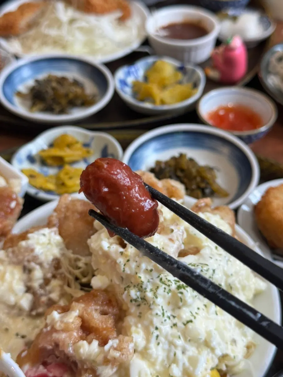 Vienna sausages served as a side dish