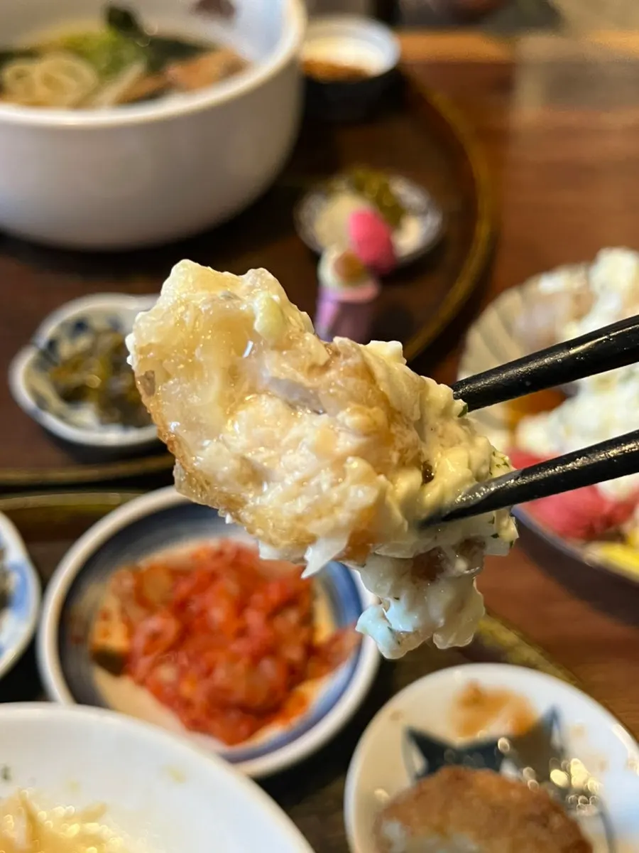 A la carte chicken nanban with a chewy, sweet-and-sour-pork-like coating