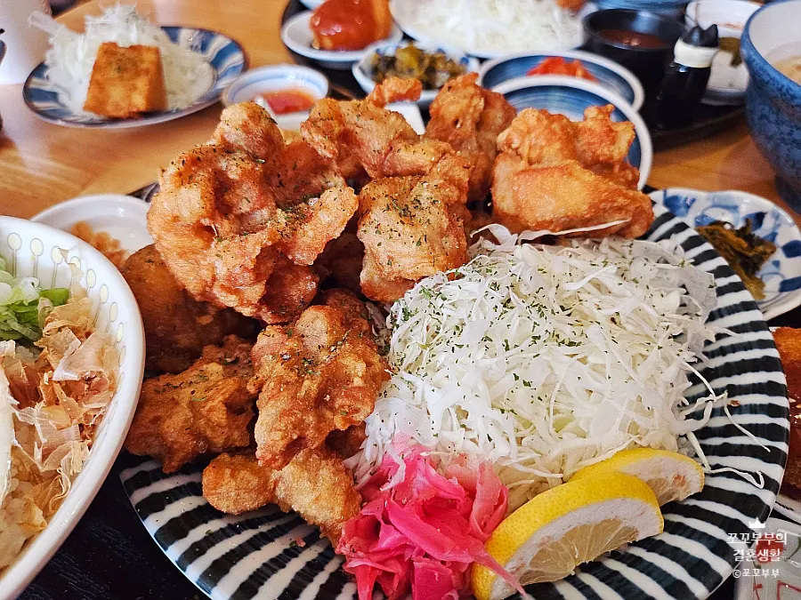 Plate of mega-sized karaage