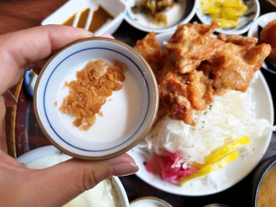 후식으로 나온 우유푸딩