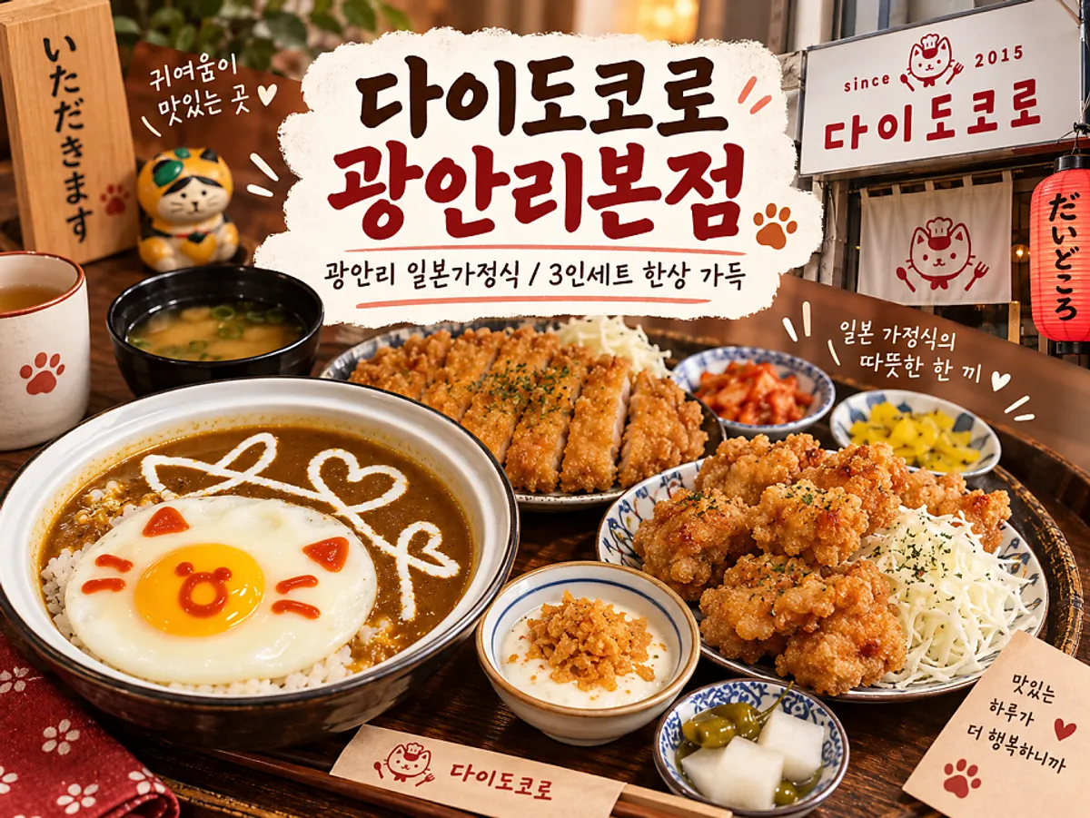 다이도코로 광안리본점 자두 3인세트 한상차림