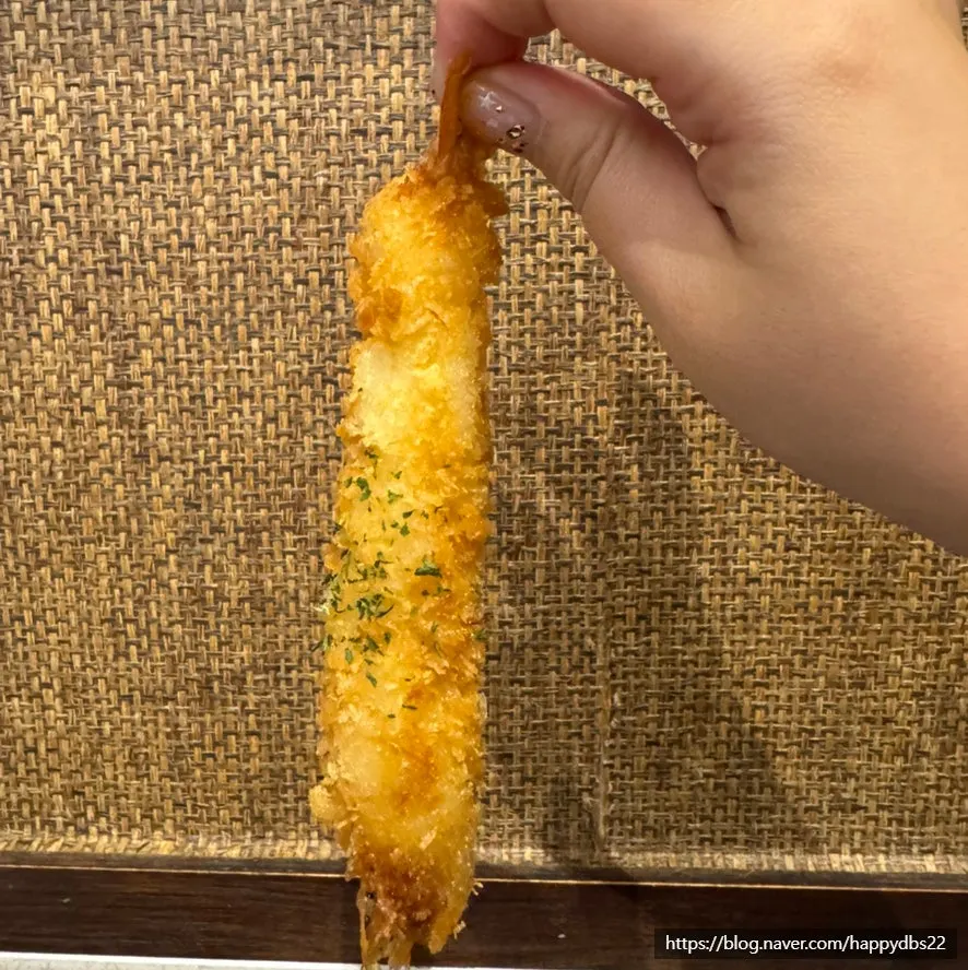 Close-up of crispy-battered fried shrimp
