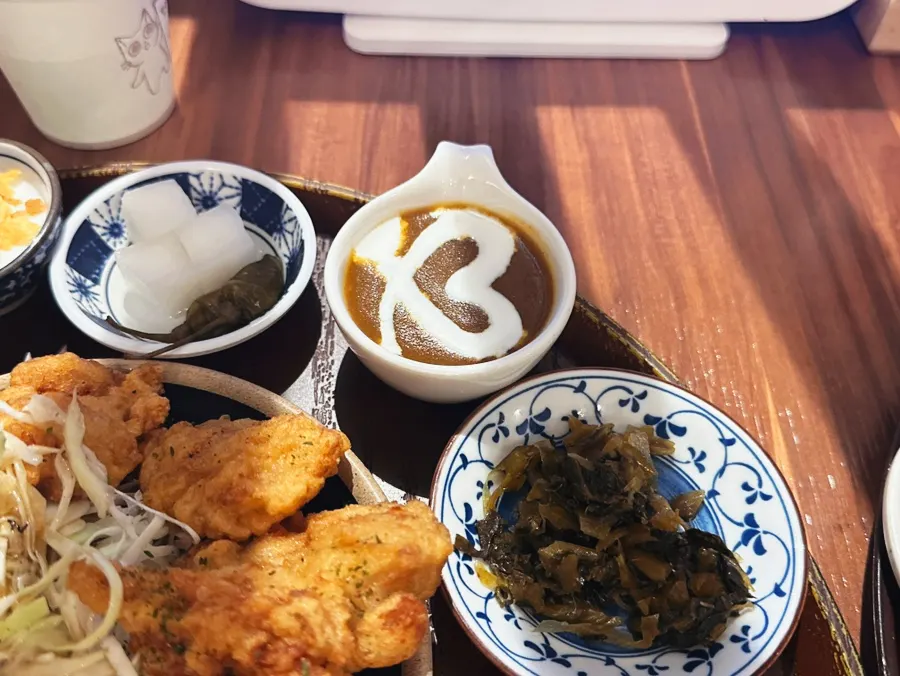 여러 가지 반찬이 담긴 일본 가정식 상차림