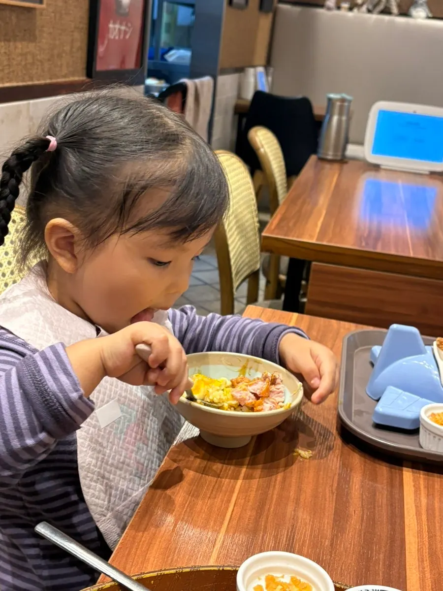 금세 줄어든 키즈 메뉴 접시