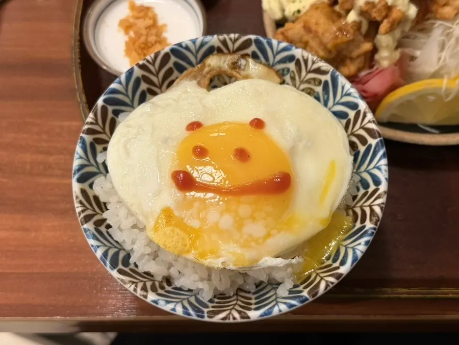 Chicken nanban plate topped with sauce