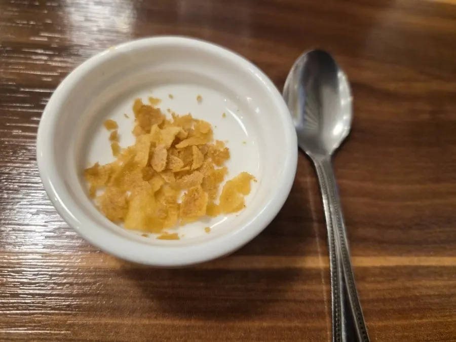 Soft pudding included with the set meal