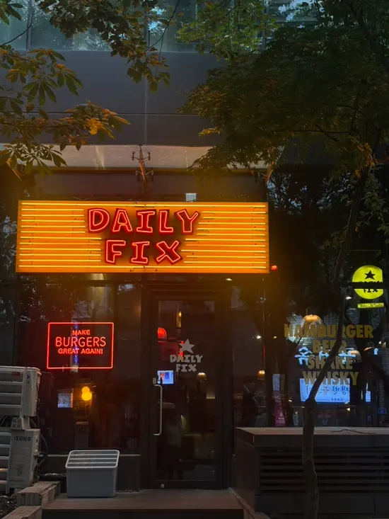 Exterior of Daily Fix Euljiro with its neon sign