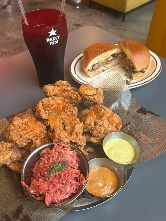 Menu page showing burger descriptions