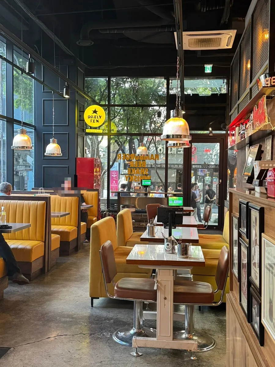 Retro interior with yellow leather sofas