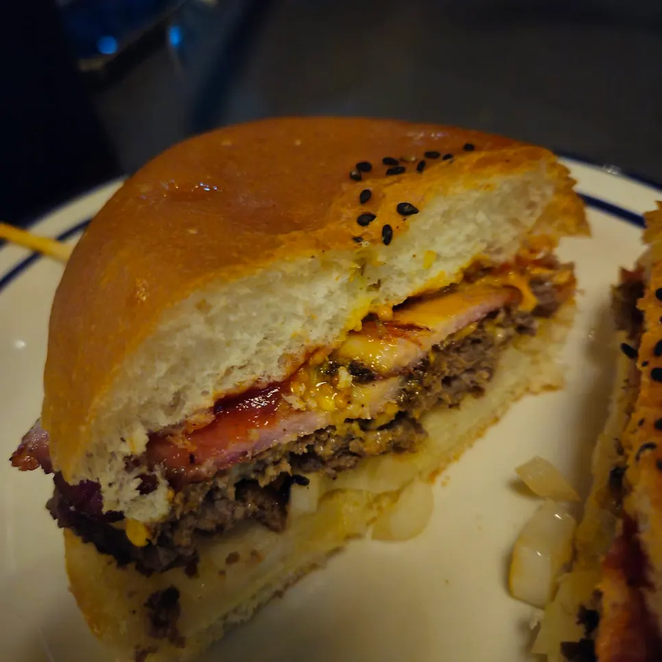 Bacon Cheeseburger with melted cheese