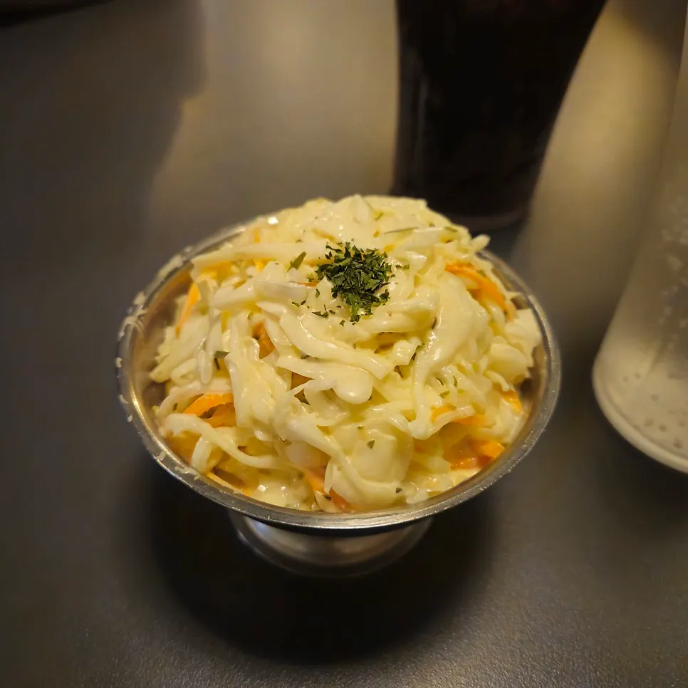 Coleslaw ordered as a side dish