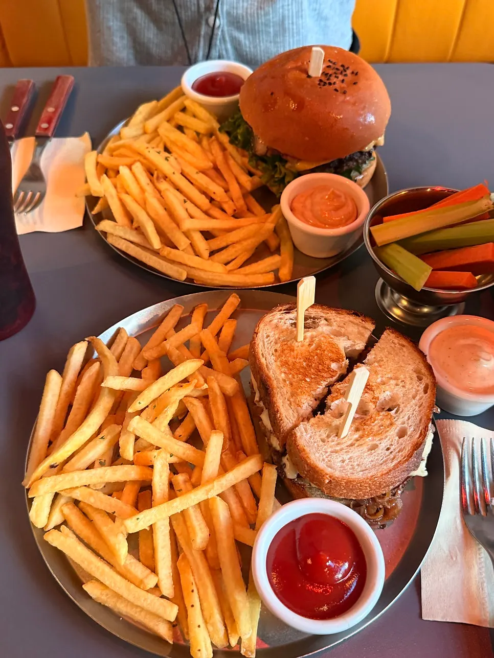 Fries with the signature dipping sauce
