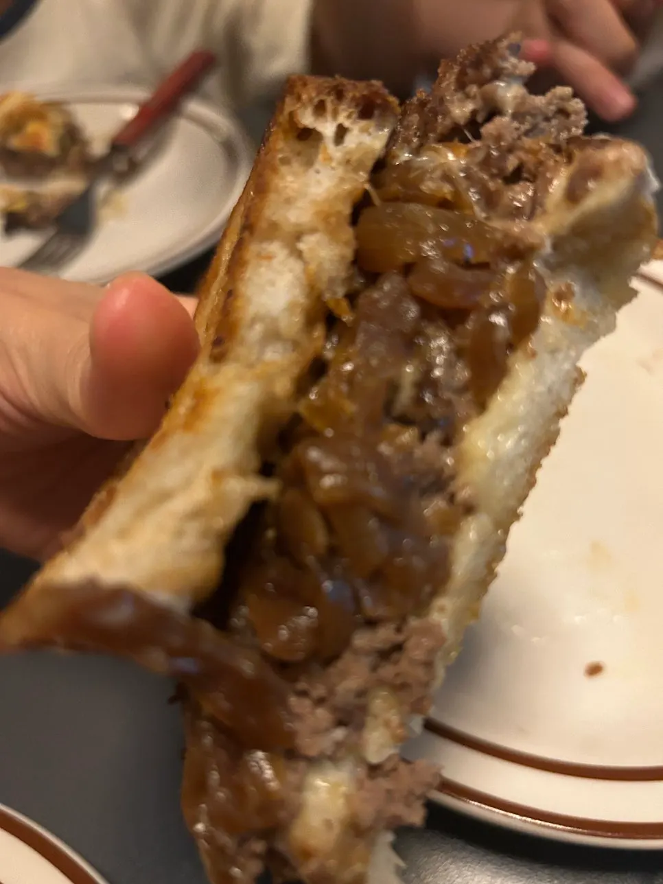 Daily Fix Patty Melt made with toasted bread