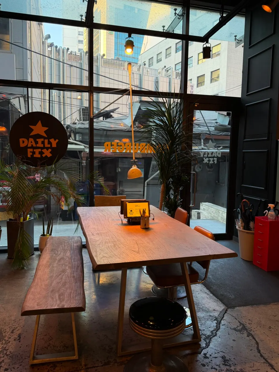 Daily Fix entrance with the waitlist sheet placed out front