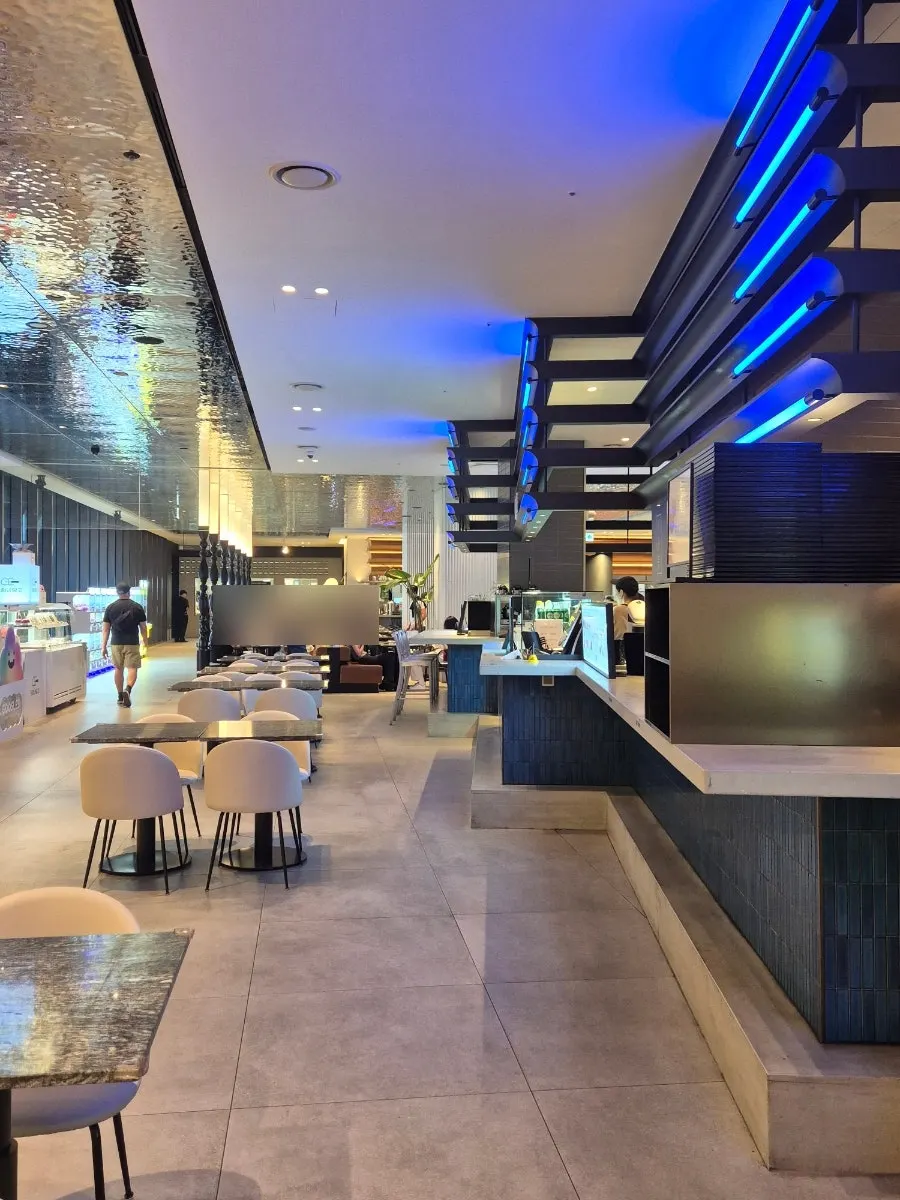 Open seating area in the Gourmet 494 dining space