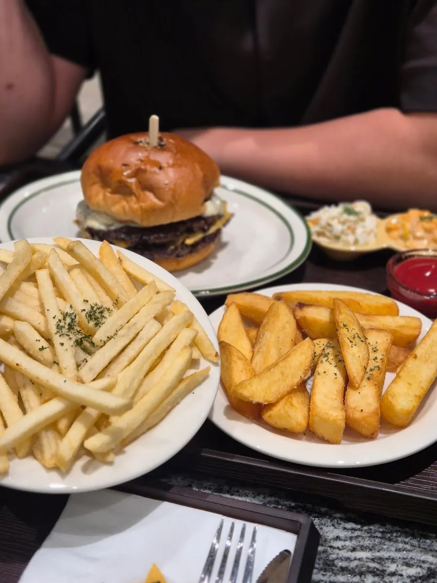 Regular fries and 18mm fries side by side