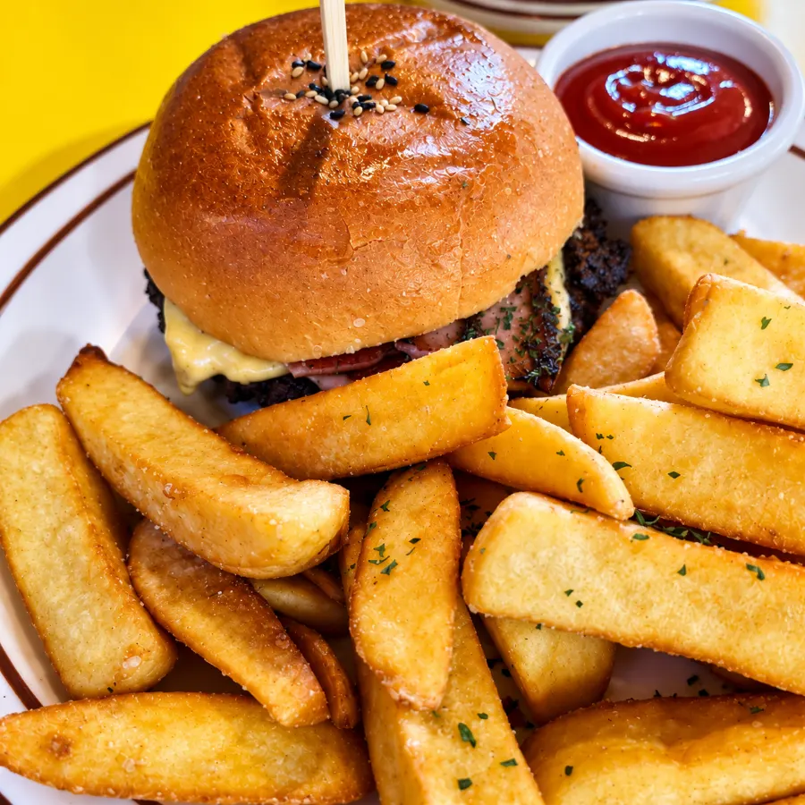 두툼한 18mm 감자튀김 접시