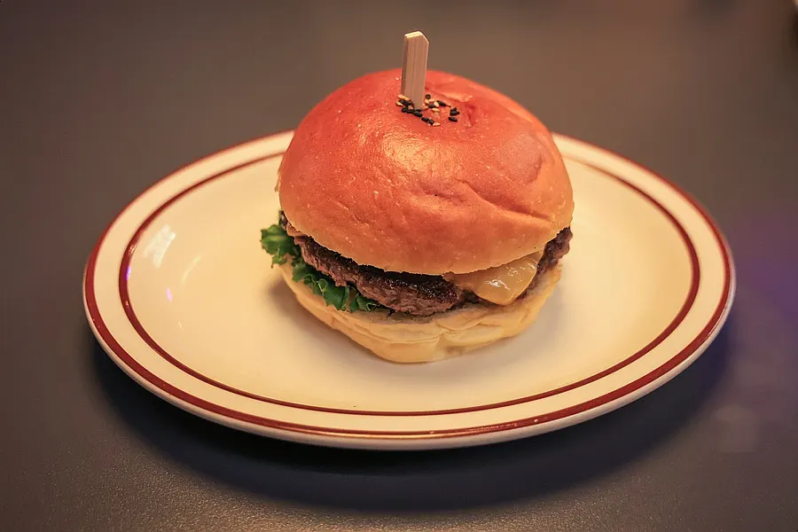 Classic burger made with a Korean beef patty