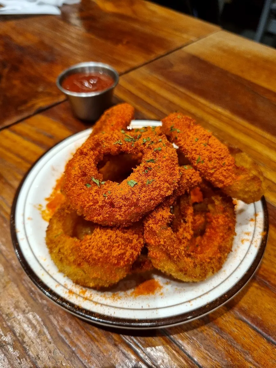 Onion rings ordered as a side dish