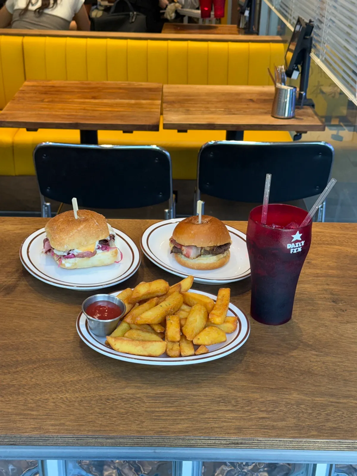 Featured photo of a handmade burger at Daily Fix Seoul National University Entrance