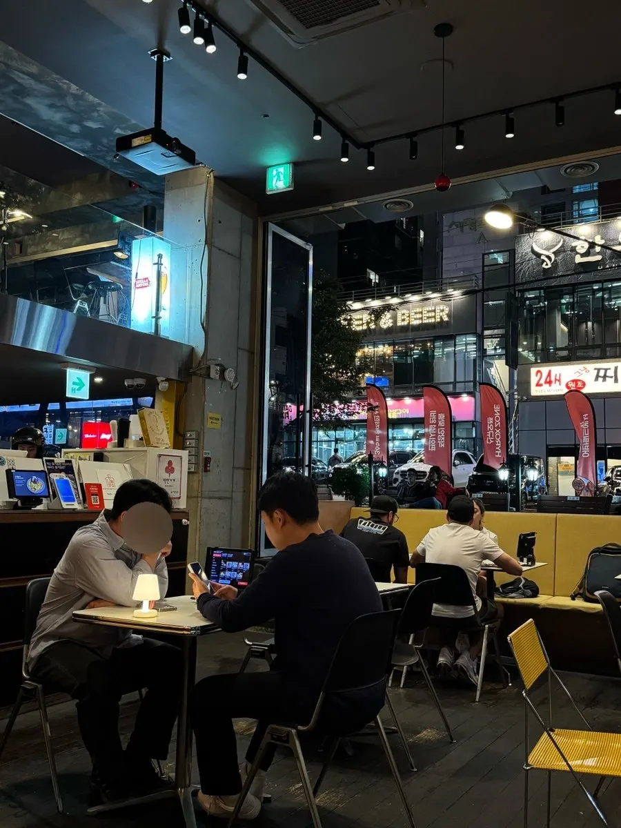 Interior of Daily Fix Gangnam Main Branch with visible open kitchen