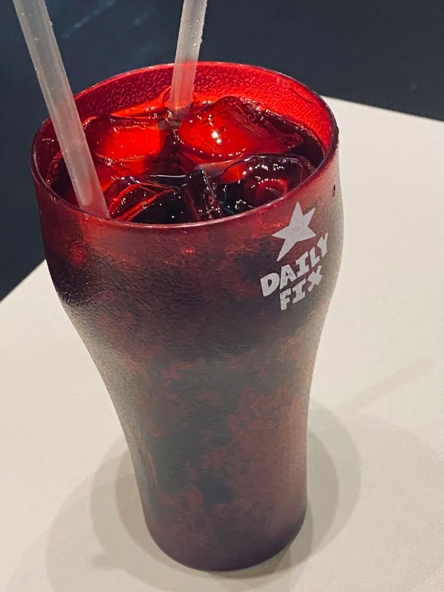 Table with fries and Coke