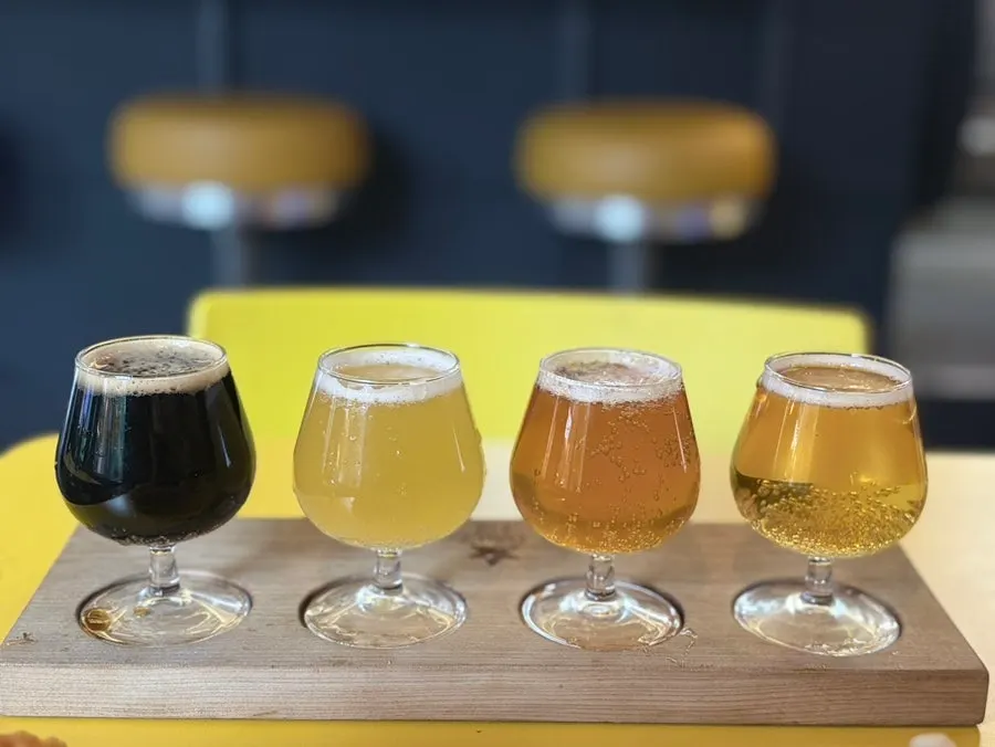 The beer sampler menu unique to the Seocho branch