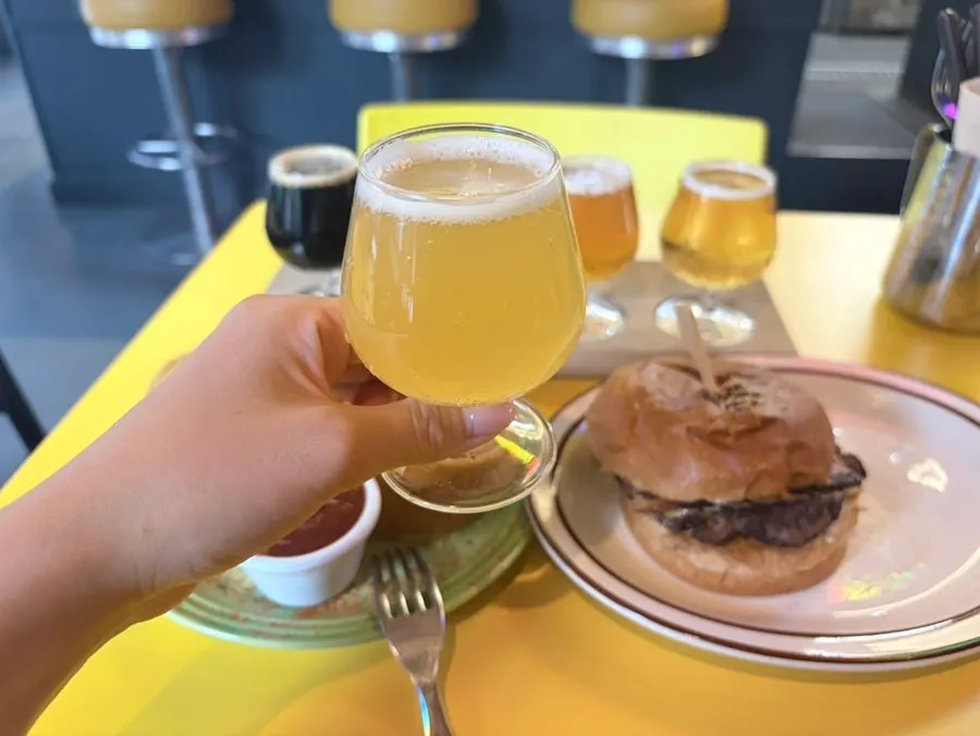 Glasses of pale ale and IPA