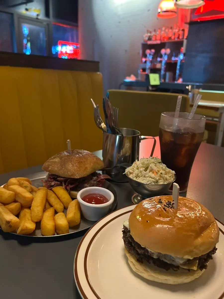 Double cheeseburger with Hanwoo patty