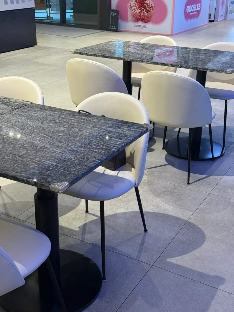 View of the food court seating area