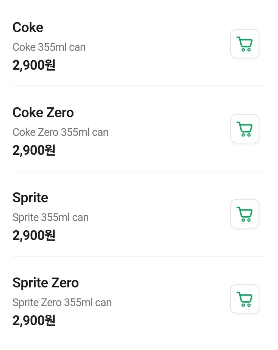 Burger menu information