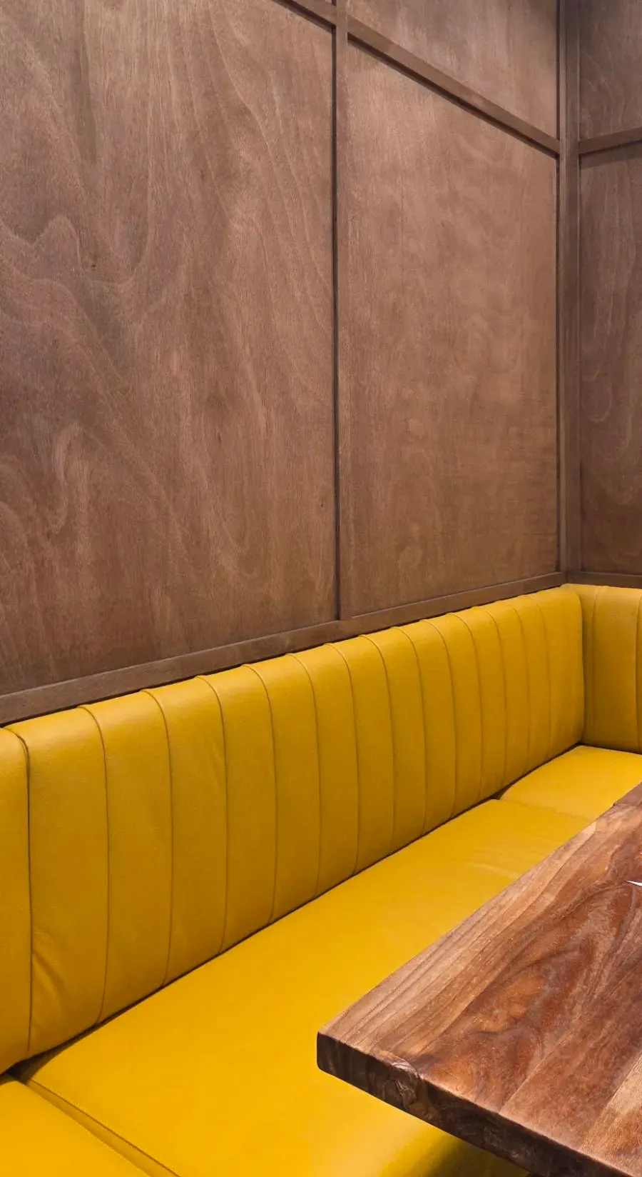 Interior with yellow accent color