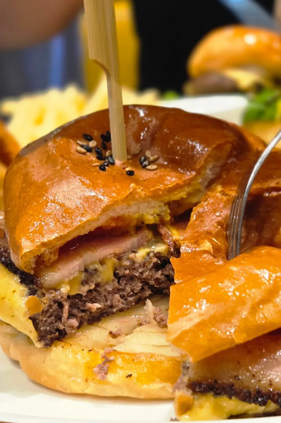 Burger set with fries