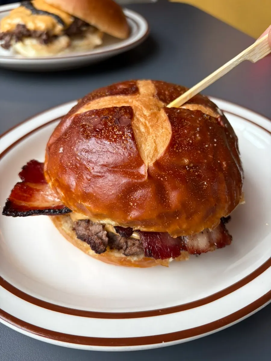 Bacon cheese burger set at Daily Fix