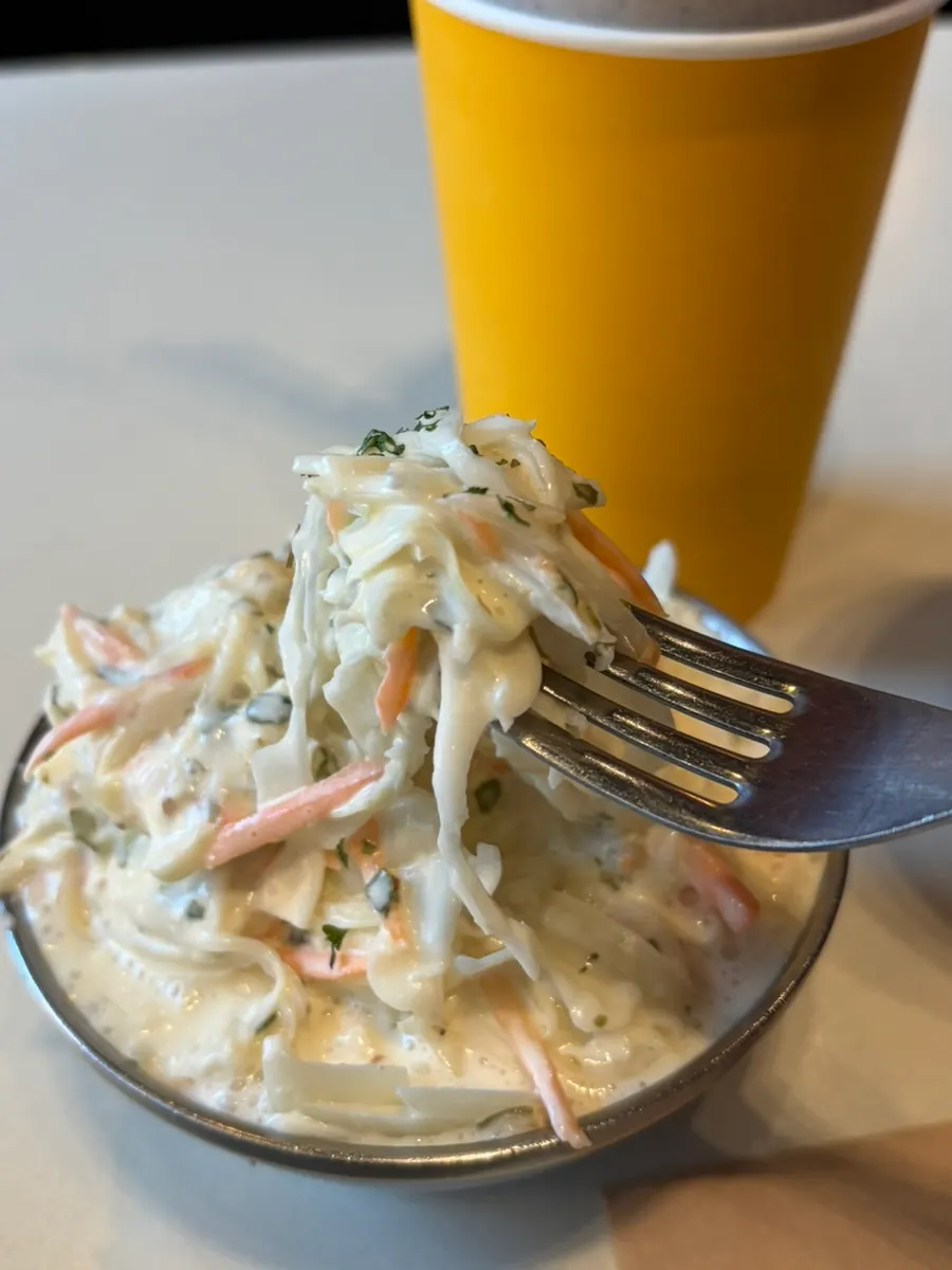 Homemade coleslaw with cabbage and carrot