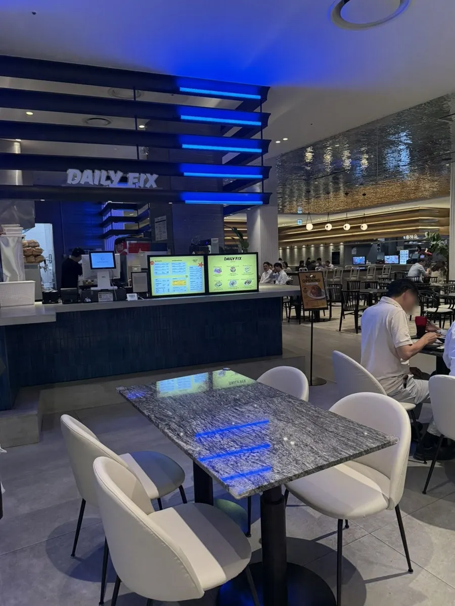 Interior of Gourmet 494 with multiple restaurants