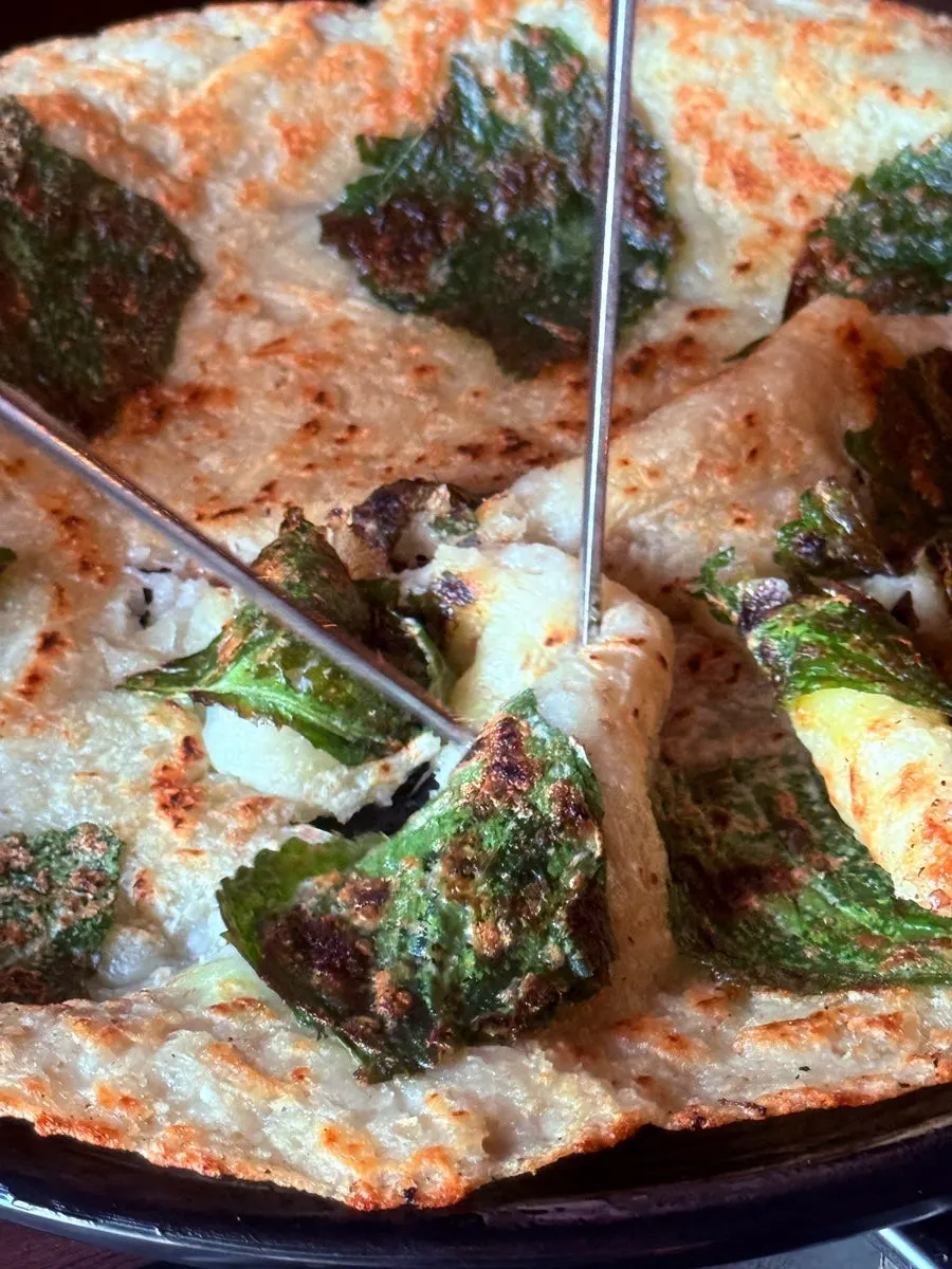Golden-brown potato pancake