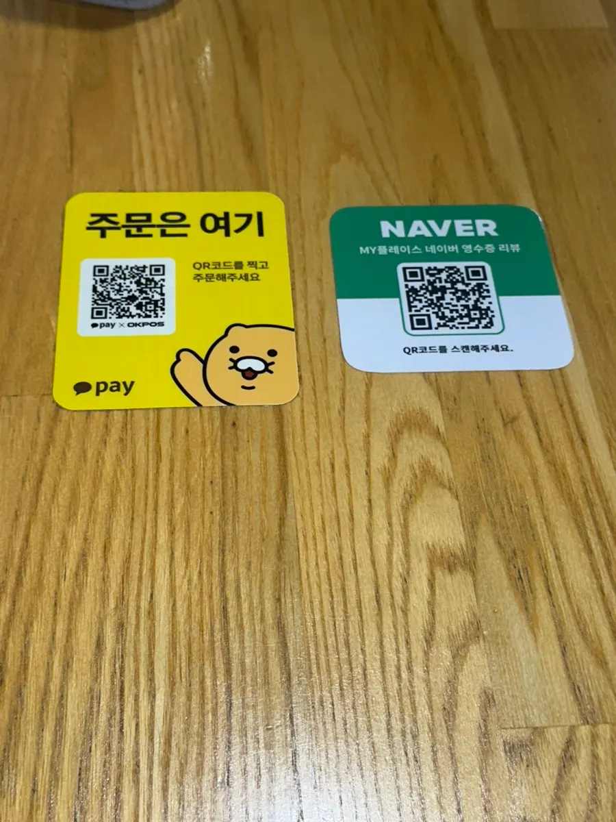 QR code ordering sign on the table