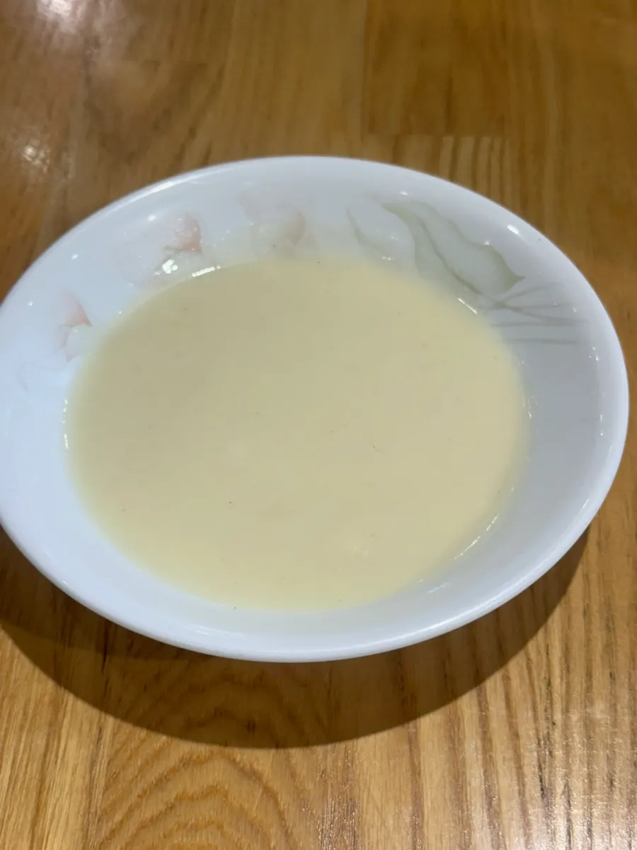 Bowl of Western-style soup served first