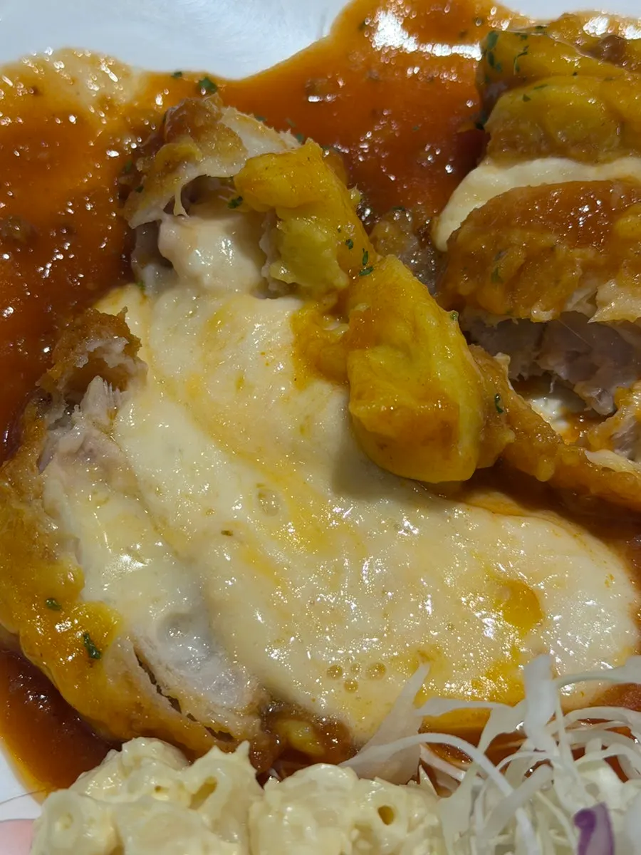 갈랐을 때 치즈가 늘어나는 고구마치즈돈까스