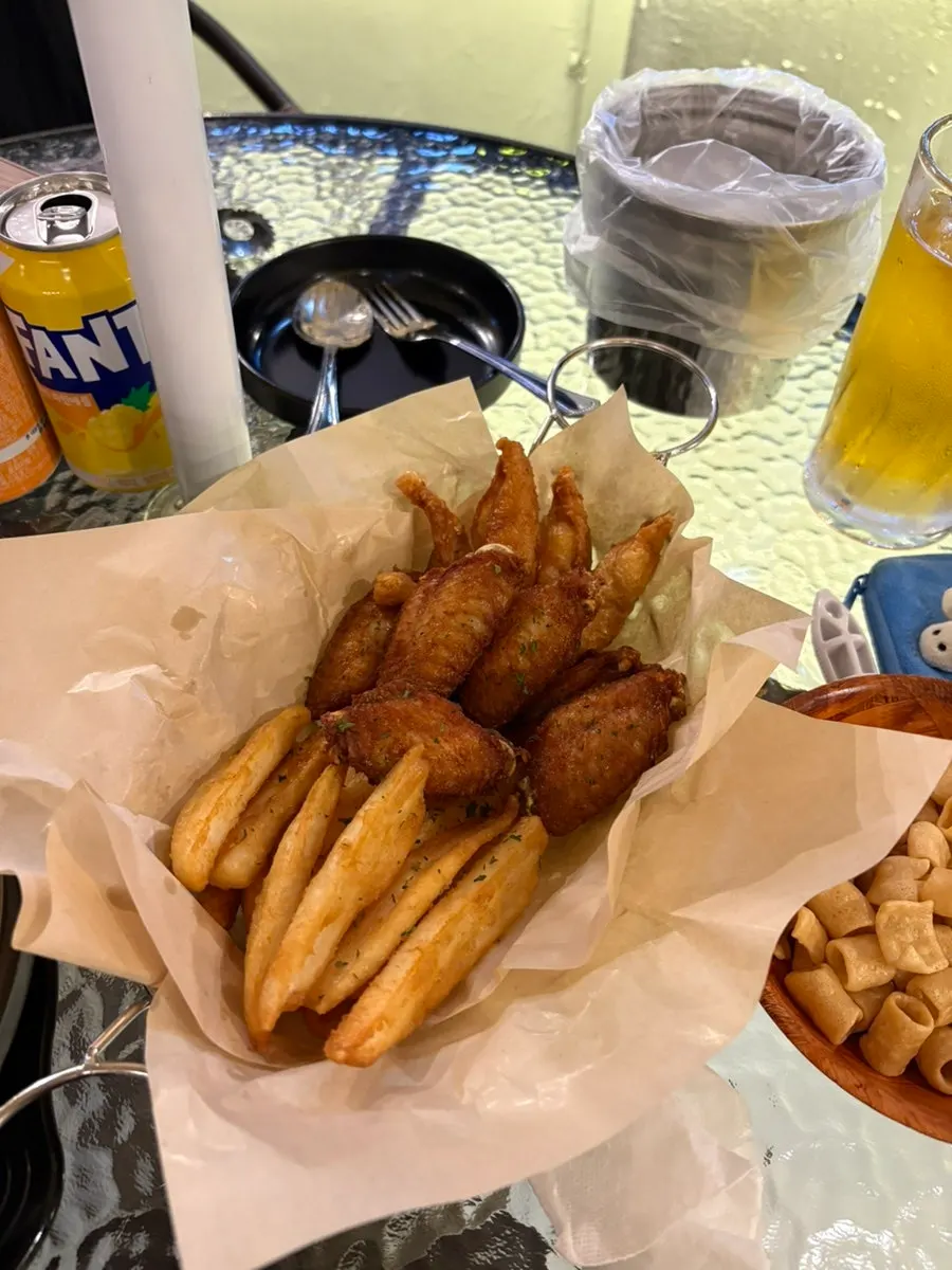 Close-up of the buffalo wings
