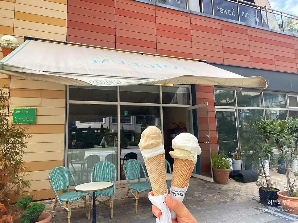 The writer choosing a low-sugar gelato
