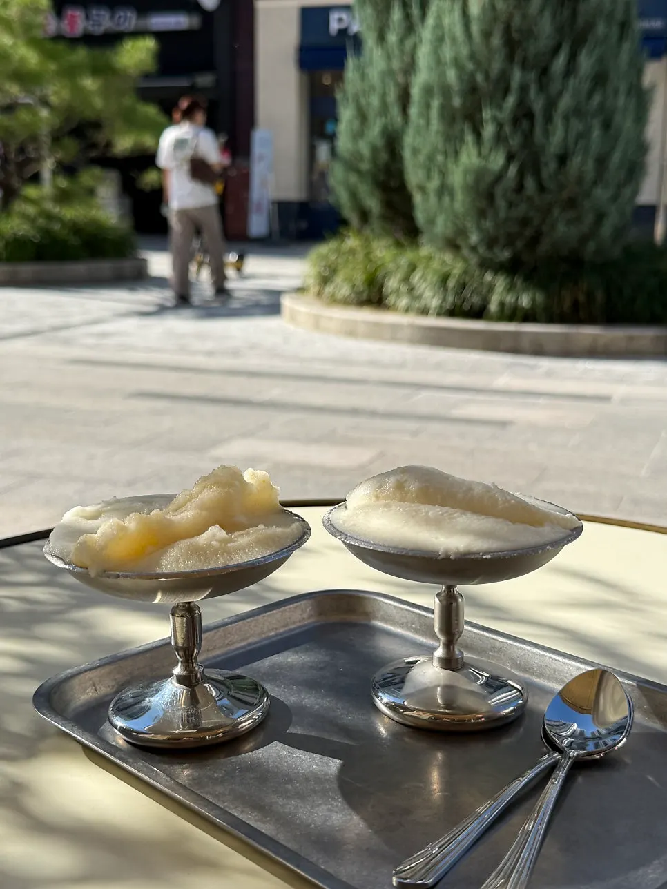 Two two-flavor gelato cups
