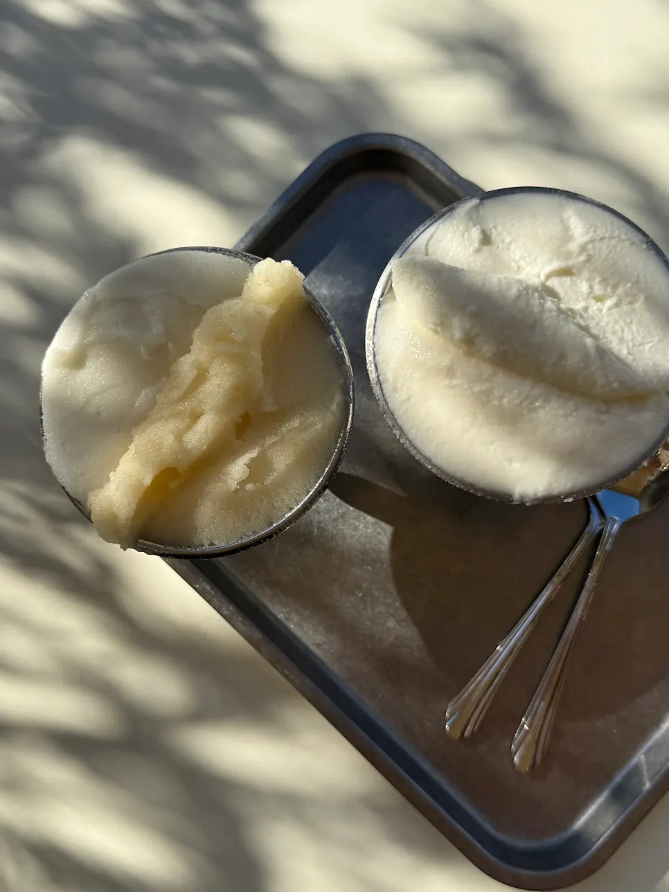 Milk and makgeolli gelato cup