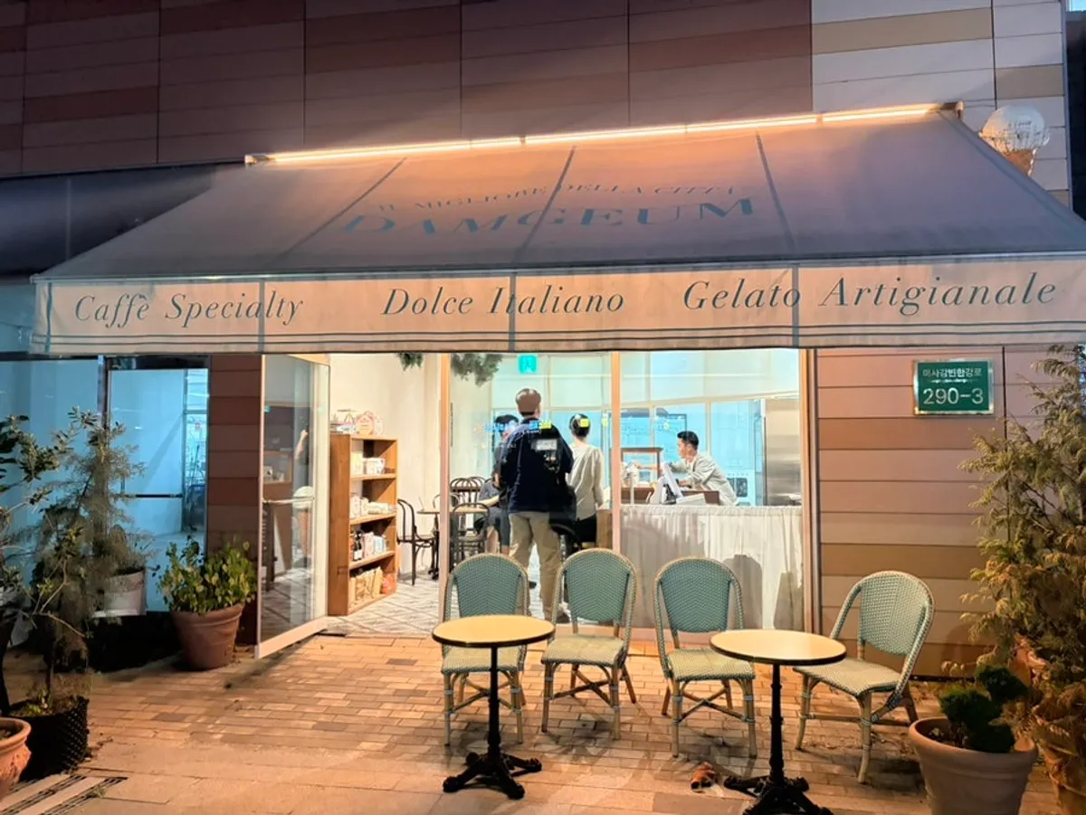 Interior of Damgeum Gelato Misa Branch with an Italian gelato shop vibe