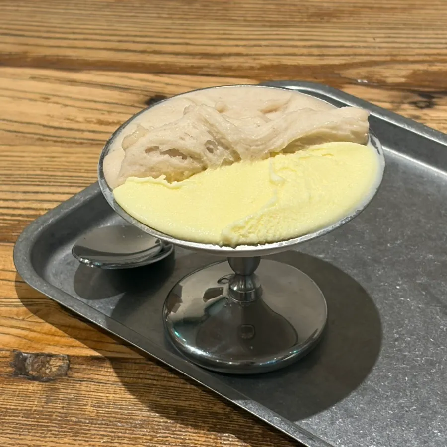 Gelato enjoyed as dessert after a meal