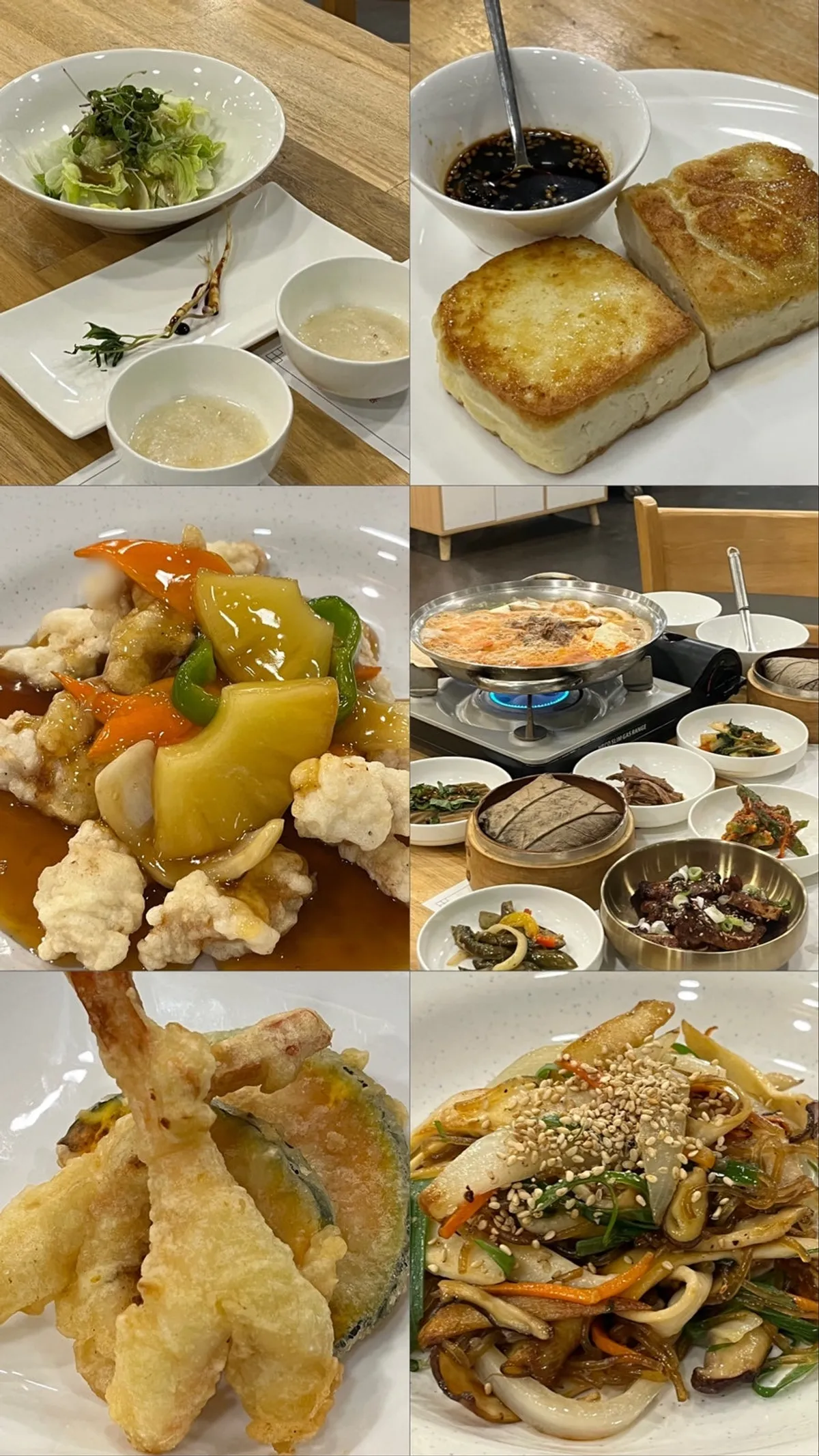 Hanjeongsik table spread at Damil Geomdan