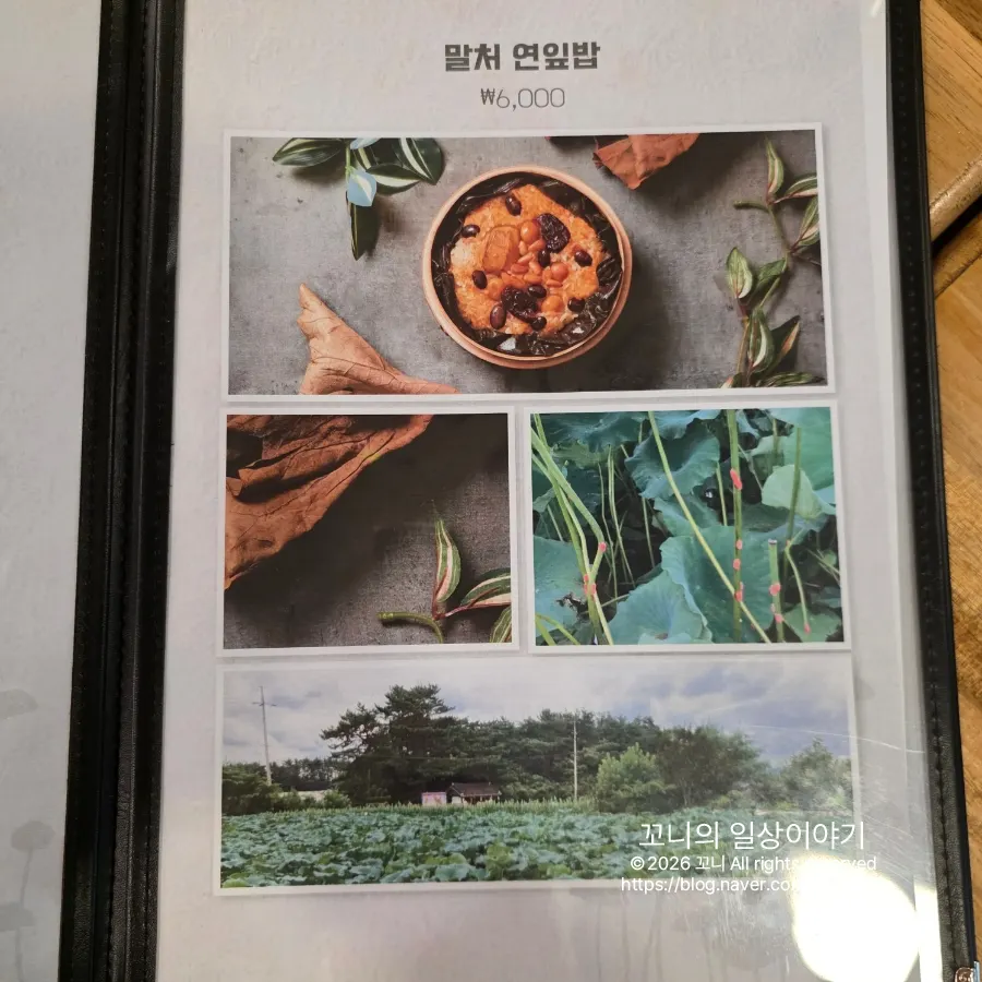 다밀 검단점 한정식 코스 안내 메뉴판