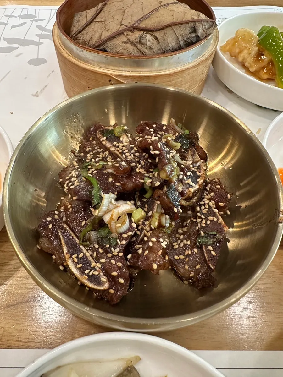 Plate of marinated LA galbi